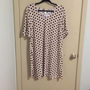 NWT Pink dress with black polka dots